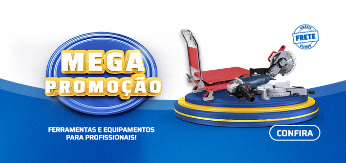 Banner de campanha "Mega Promoção".